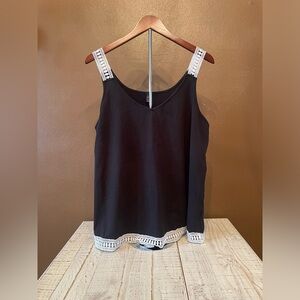 Chic Black Camisole with Embellished Straps